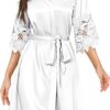Robe De Mariée Blanche Col Bateau Avec Dentelle