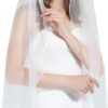 Robe de mariée simple à motifs floraux pailletés