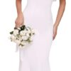 Robe de mariée sirène en dentelle florale avec manches en tulle détachables