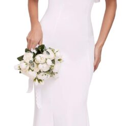 Robe de mariée sirène en dentelle florale avec manches en tulle détachables Robe de mariée sirène en dentelle florale avec manches en tulle détachables