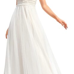 Robe De Mariée Fines Bretelles Et Dentelle Florale image 8 | Soirée Blanche