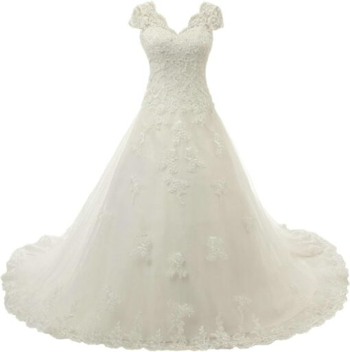 Robe De Mariée Blanche Et Bleu