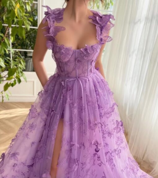 Robe De Mariée Princesse Manche Longue Dentelle – Image 4