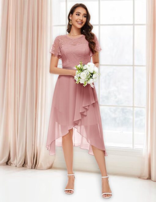 Robe De Mariée Col Cœur Fleurie Blanche – Image 7