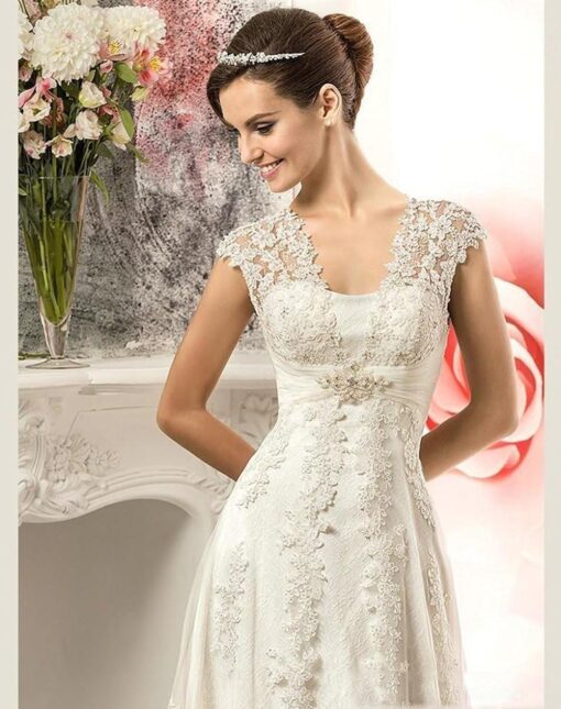 Robe De Mariée Grande Taille Dos Nu – Image 4