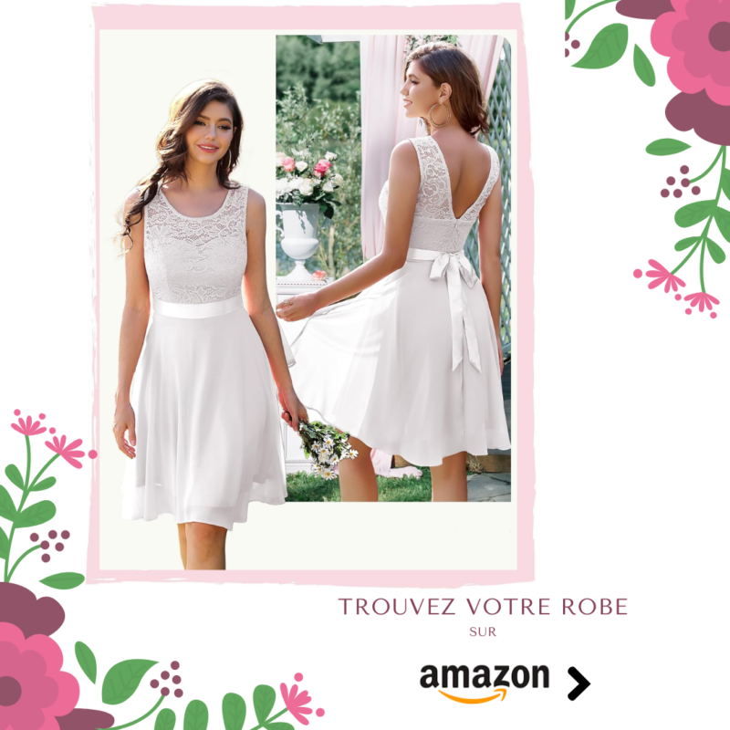 Votre robe blanche sur Amazon