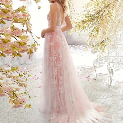 Robe De Soirée Dentelle Blanche – Image 6