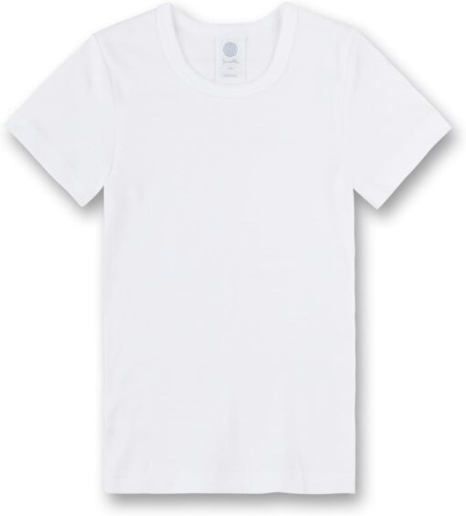T-Shirt Unisexe pour Garçons et Filles en Coton Blanc