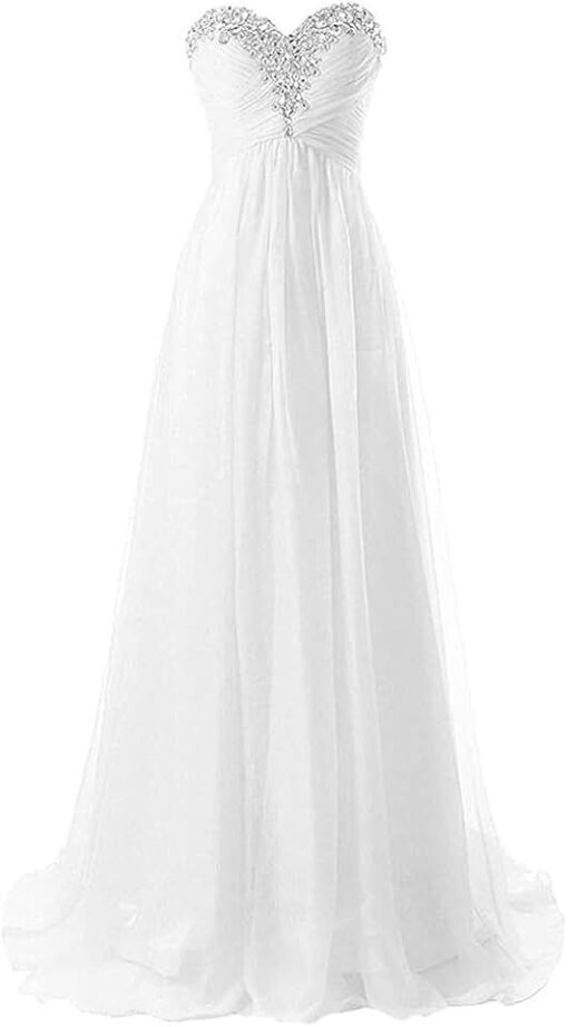 Robe De Mariée Fendue Fines Bretelles Blanche