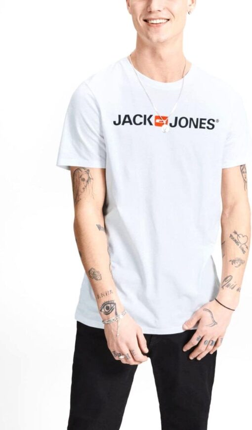 T-Shirt à Logo Col Rond Homme