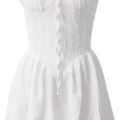 Robe Blanche Courte A Volant Robe Blanche Courte A Volant