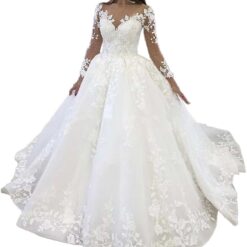 Robe De Mariée Princesse Originale Haut Manches Longues Robe De Mariée Princesse Originale Haut Manches Longues