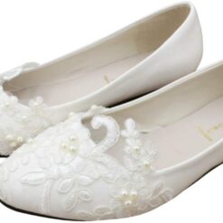 Chaussures De Mariée Blanche En Dentelle Chaussures De Mariée Blanche En Dentelle