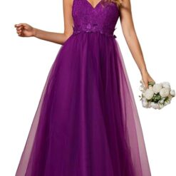 Robe de mariée sans manches en organza et dentelle à effet d’illusion Robe de mariée sans manches en organza et dentelle à effet d’illusion
