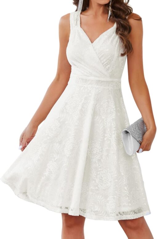Robe Rockabilly Swing Dentelle Féminine – Image 2