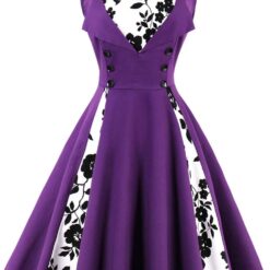 Robe De Cocktail Violette Et Blanche Robe De Cocktail Violette Et Blanche