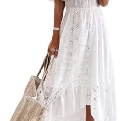Robe De Mariée Bohème Motif Floral Blanche Robe De Mariée Bohème Motif Floral Blanche