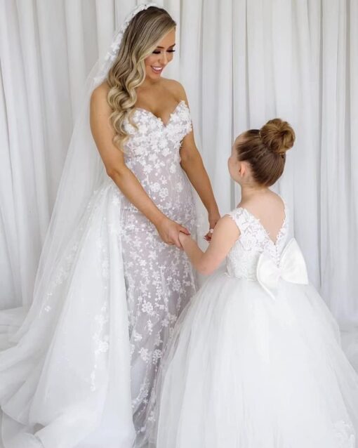 Robe Longue Blanche Boheme Dentelle – Image 5