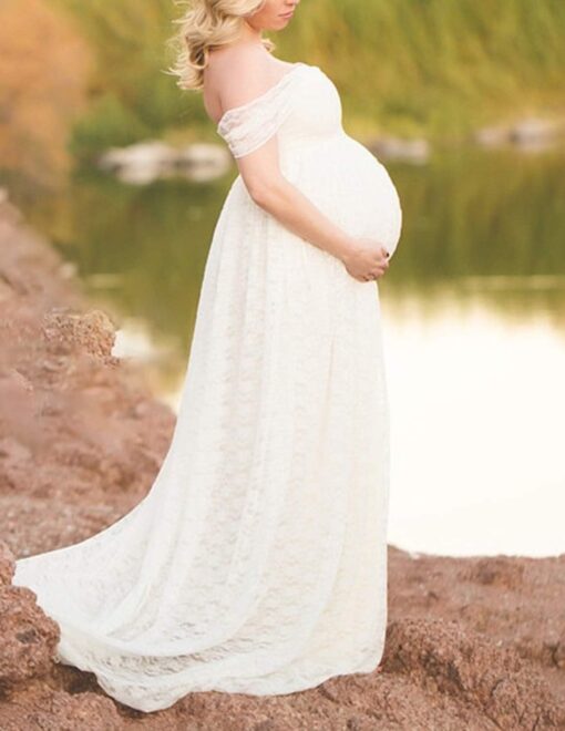 Robe Blanche Dentelle Grande Taille – Image 5