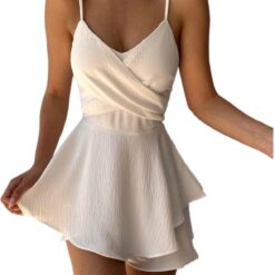 Robe Courte Blanche En Dentelle Sans Manche Robe Courte Blanche En Dentelle Sans Manche