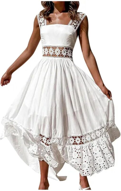 Robe Coton Blanche Dentelle