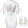Robe De Mariée Courte A Plume Blanche