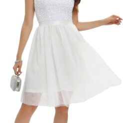 Robe Courte De Soirée Blanche image 16 | Soirée Blanche