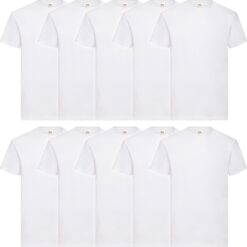 Lot de 10 T-shirts Fruit of the Loom Valueweight + Sac de rangement MyShirt inclus Lot de 10 T-shirts Fruit of the Loom Valueweight + Sac de rangement MyShirt inclus