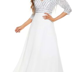 Robe De Mariée A Manches Longues Et Appliques Florales Scintillantes Robe De Mariée A Manches Longues Et Appliques Florales Scintillantes