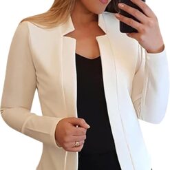 Veste de Congé Femme à Revers Crantés ouverts sur le devant Veste de Congé Femme à Revers Crantés ouverts sur le devant