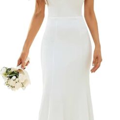 Robe De Mariée Epaule Dénudée Blanche Robe De Mariée Epaule Dénudée Blanche