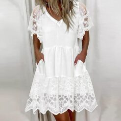 Robe Boheme Blanche Courte image 9 | Soirée Blanche