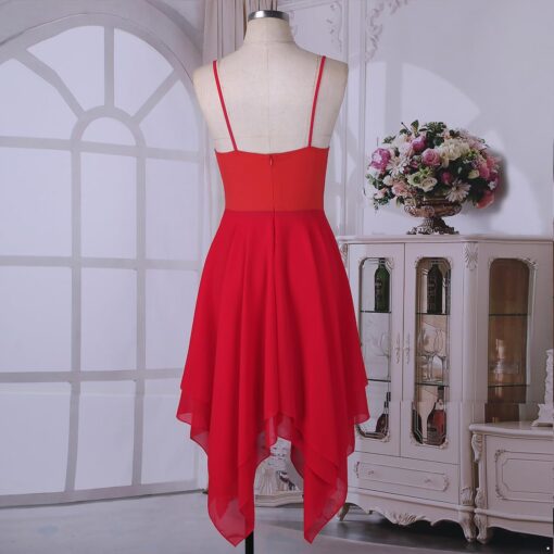Robe De Cocktail Rouge Et Blanche – Image 7