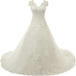 Robe de Mariée Simple Manches Longues Robe de Mariée Simple Manches Longues