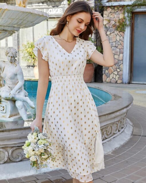 Robe Blanche Cocktail Courte – Image 4