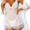 Blanche Porte Robe Dentelle