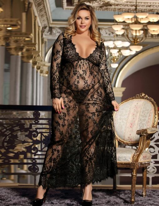 Robe Longue Dentelle Blanche – Image 4