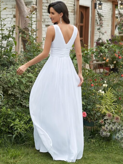 Robe Cocktail Blanche Mariage – Image 3