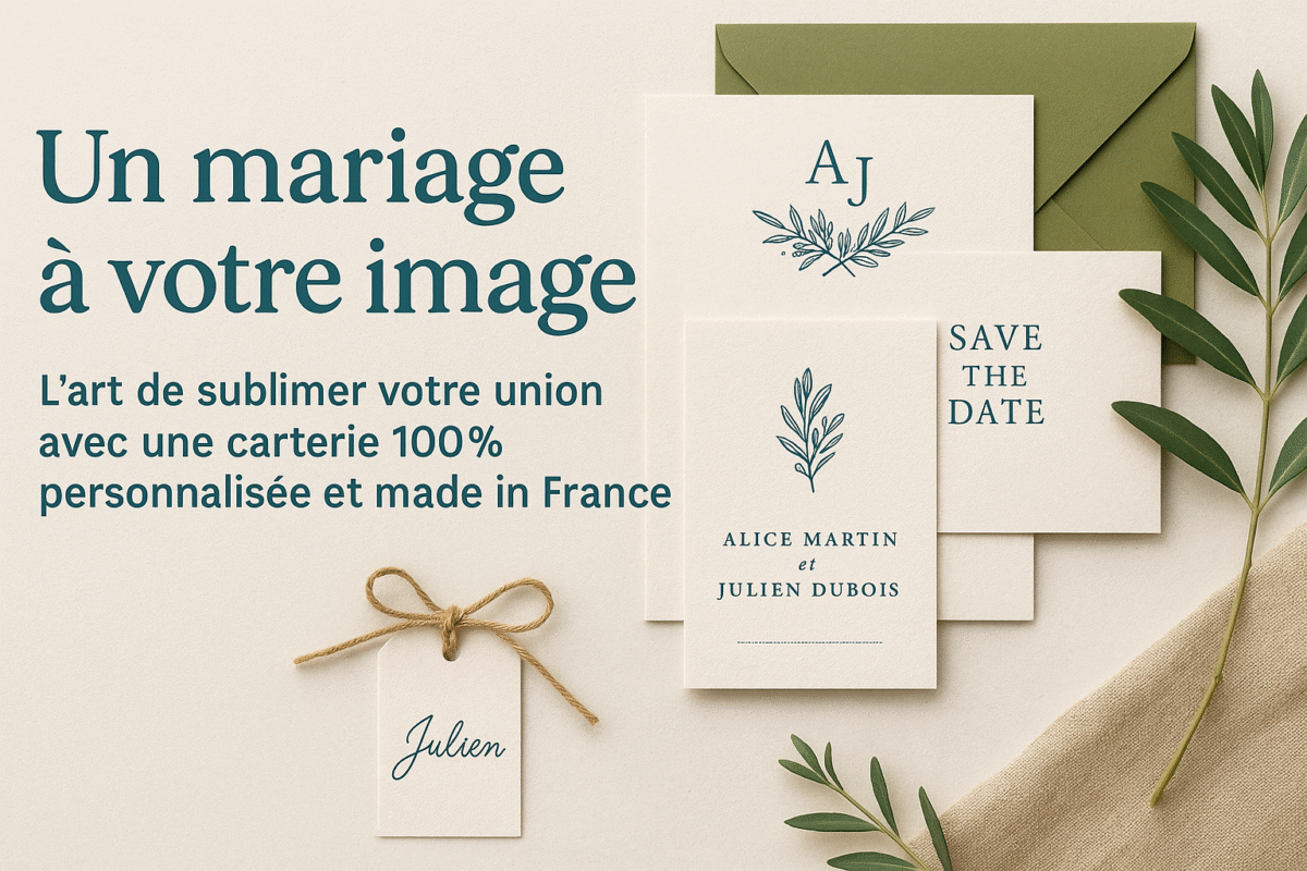 “Un mariage à votre image” : L’art de sublimer votre union avec une carterie 100% personnalisée et made in France image 2 | Soirée Blanche “Un mariage à votre image” : L’art de sublimer votre union avec une carterie 100% personnalisée et made in France image 1 | Soirée Blanche