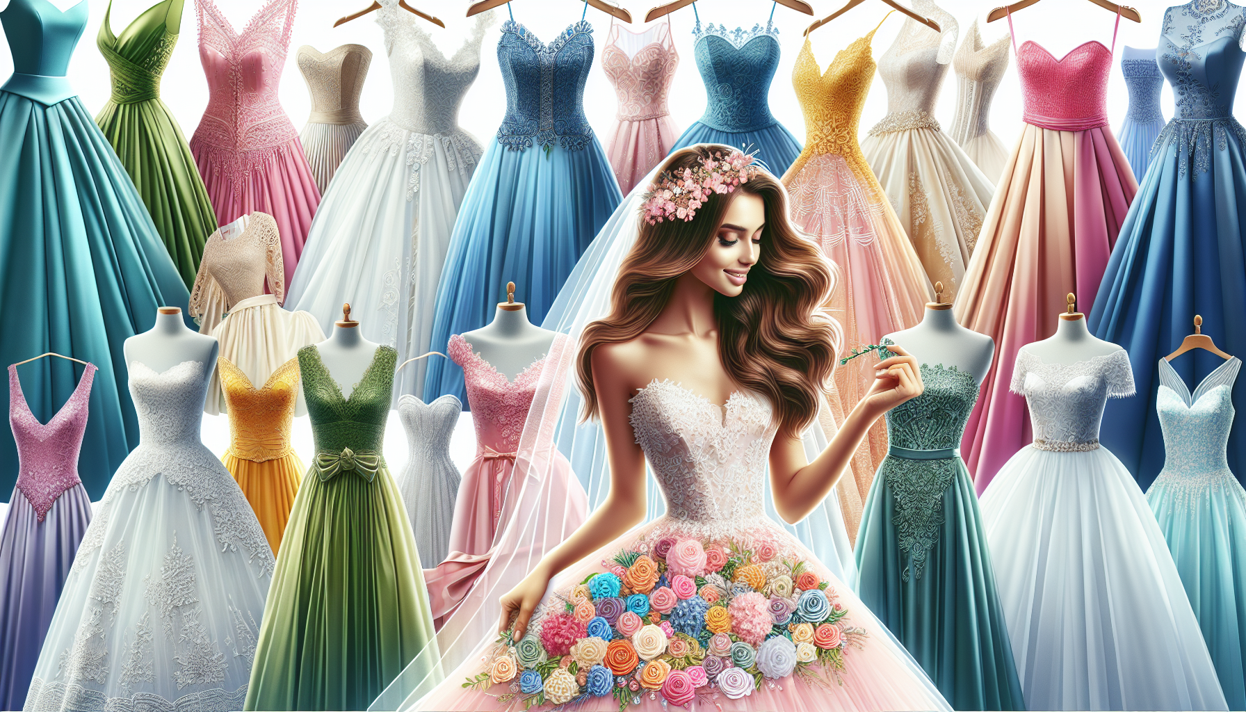 Robes de mariée pour les mariages à thème couleur image 1 | Soirée Blanche Robes de mariée pour les mariages à thème couleur