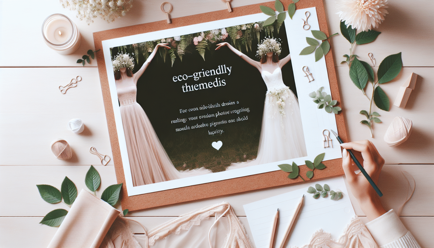 Robes de mariée pour les mariages à thème éco-responsable