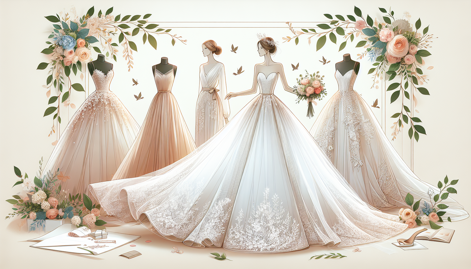 Robes de mariée pour les mariages à thème moderne