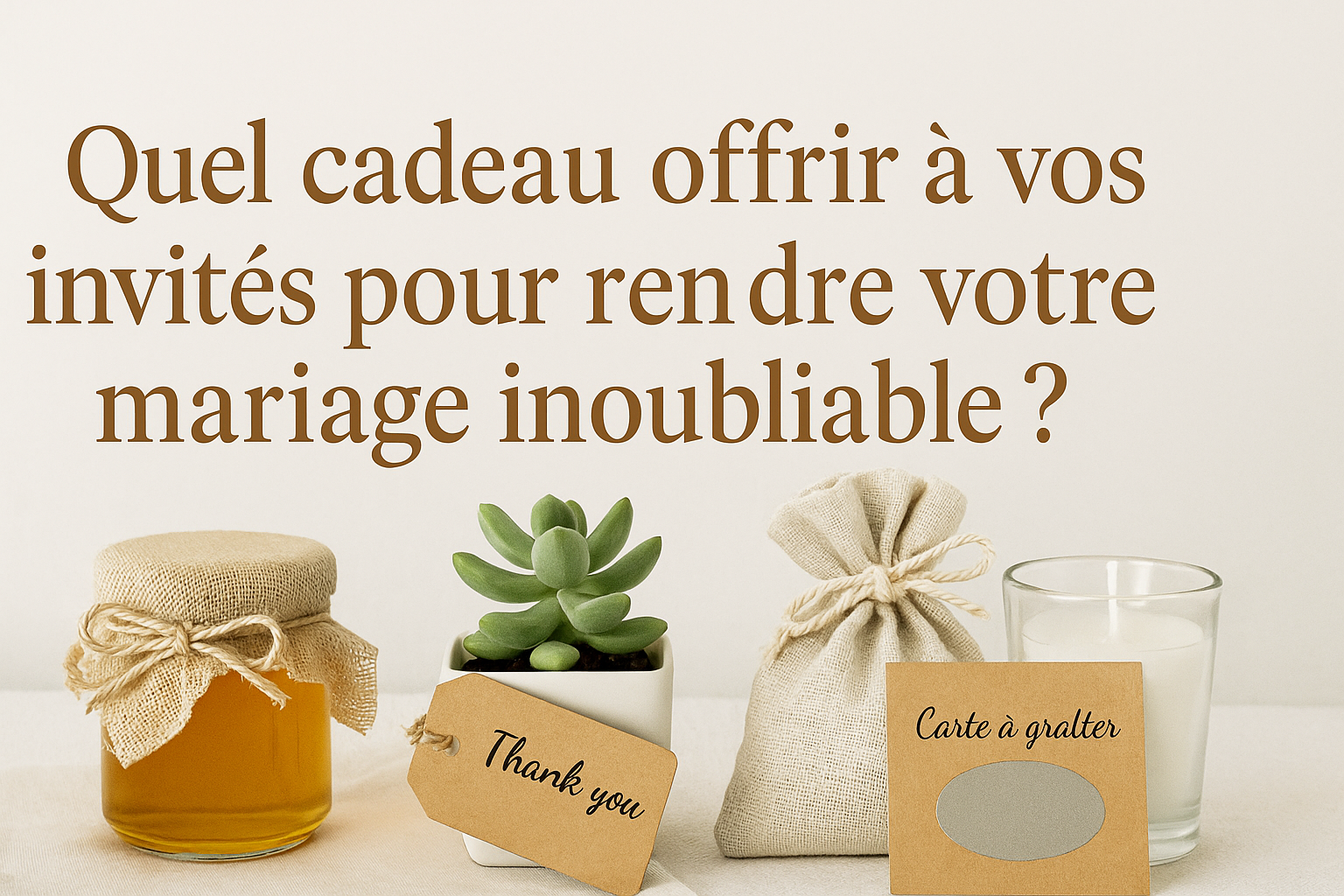 Quel cadeau offrir à vos invités pour rendre votre mariage inoubliable ? image 1 | Soirée Blanche Cadeaux invités mariage personnalisés