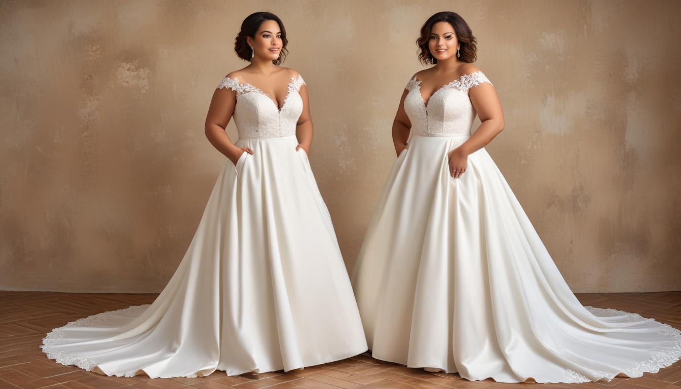 Éclatez de bonheur dans une robe de mariée grande taille : élégance et confort pour un jour magique