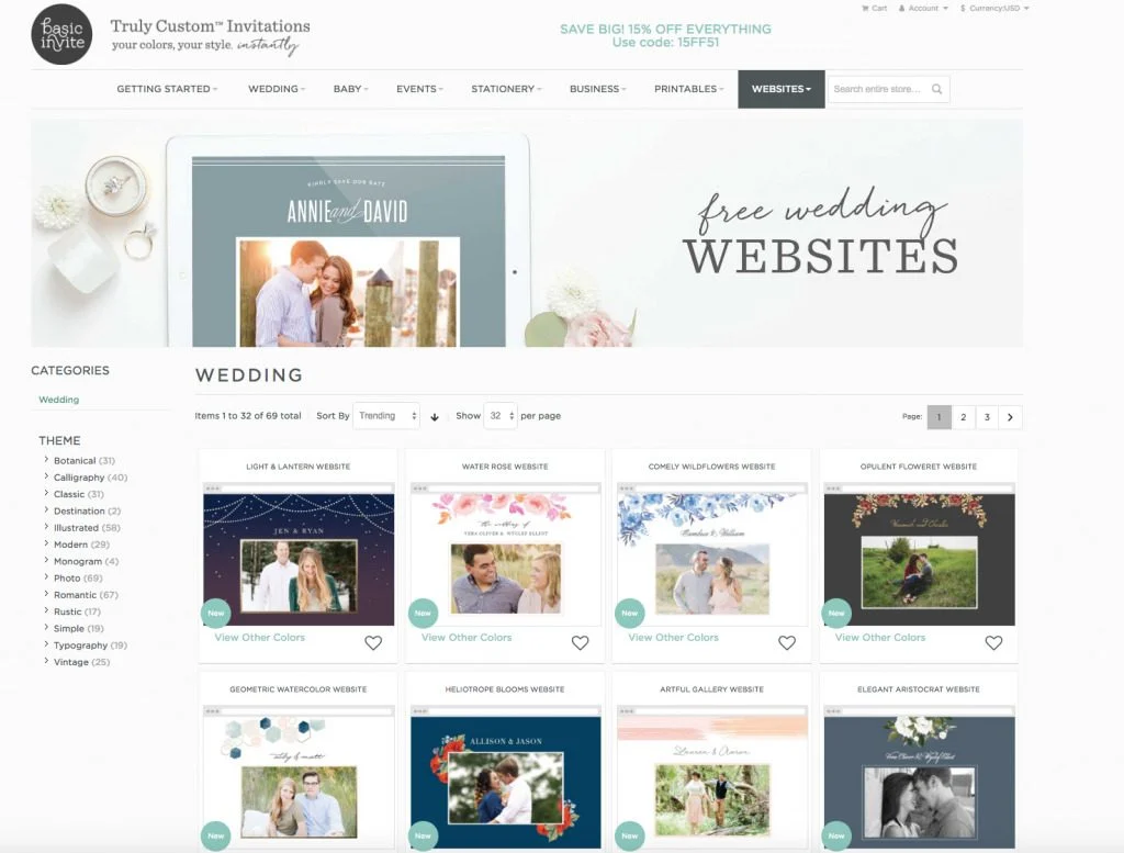 Sites Web de mariage gratuits
