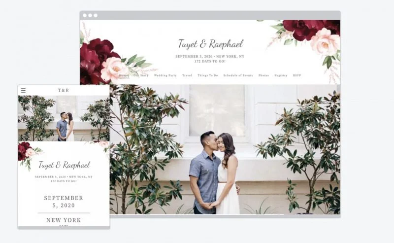 Le site Web du mariage des nœuds