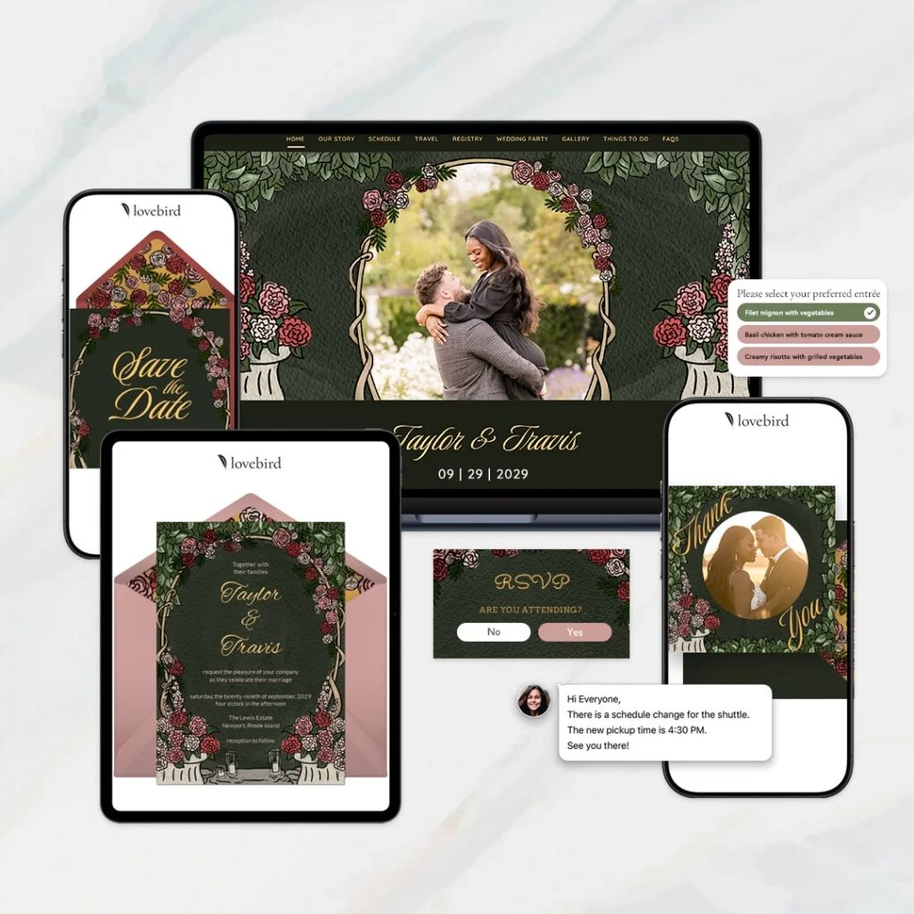 Tendance des mariages romantiques dans les livres de contes