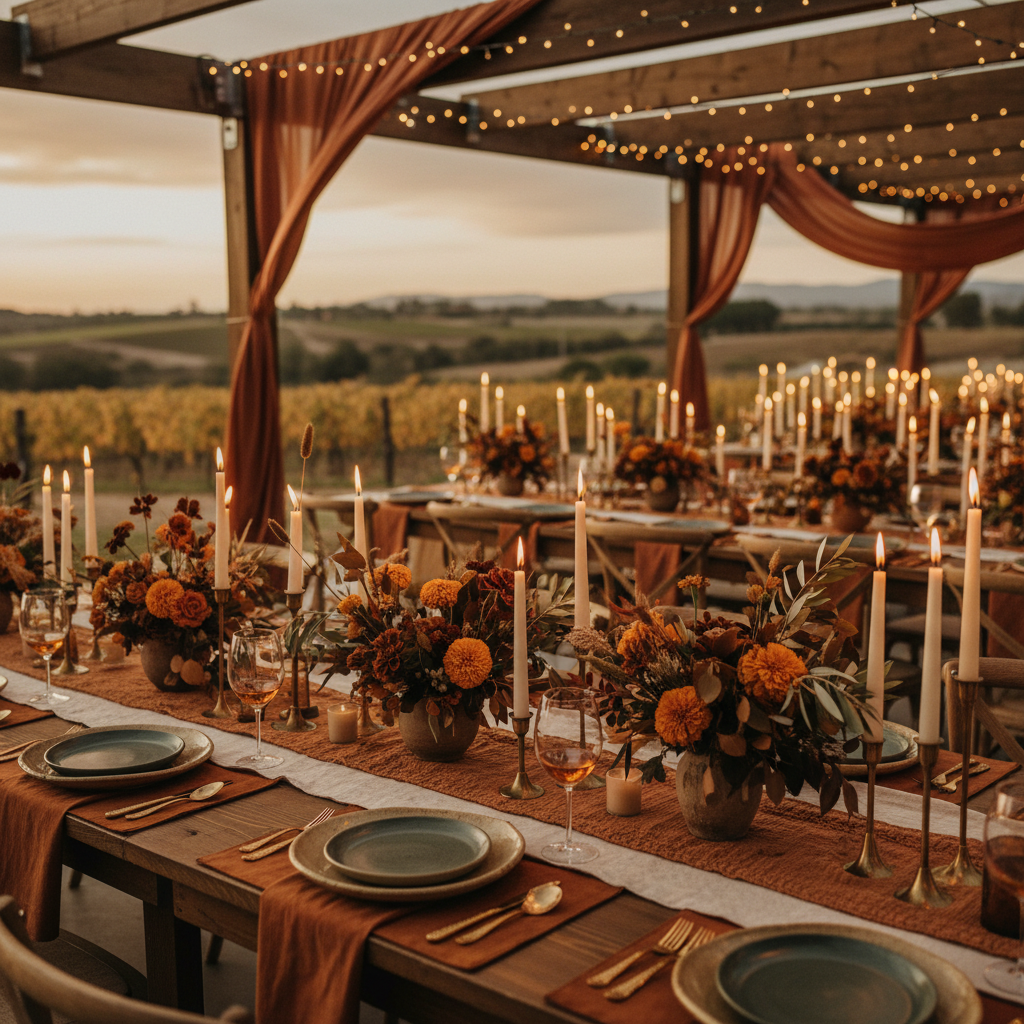 tendance de mariage de luxe terreux