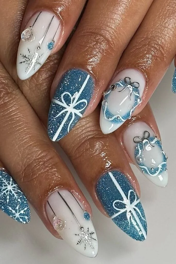 15 dessins d'ongles de Noël les plus mignons que vous verrez cette saison image 31 | Soirée Blanche