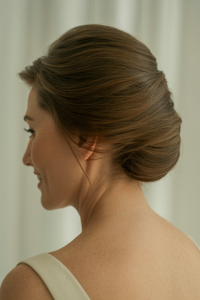 25 meilleures coiffures de mère de la mariée pour 2026 image 40 | Soirée Blanche chignon volumineux